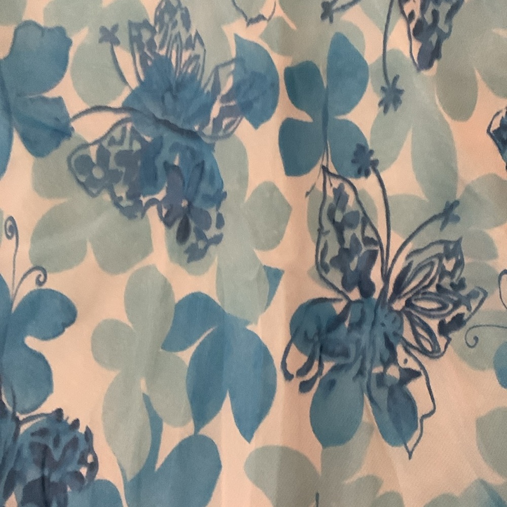 Vintage 90’s Y2K Blue Butterfly Ruffle Hem Skirt - Picture 2 of 7